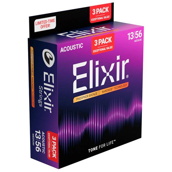 Elixir Nanoweb Medium Phosphor 3P