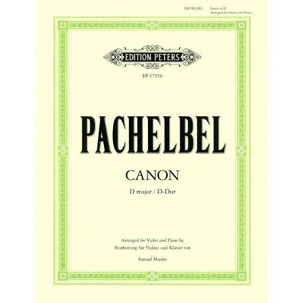 Edition Peters Pachelbel Kanon D-Dur Violin