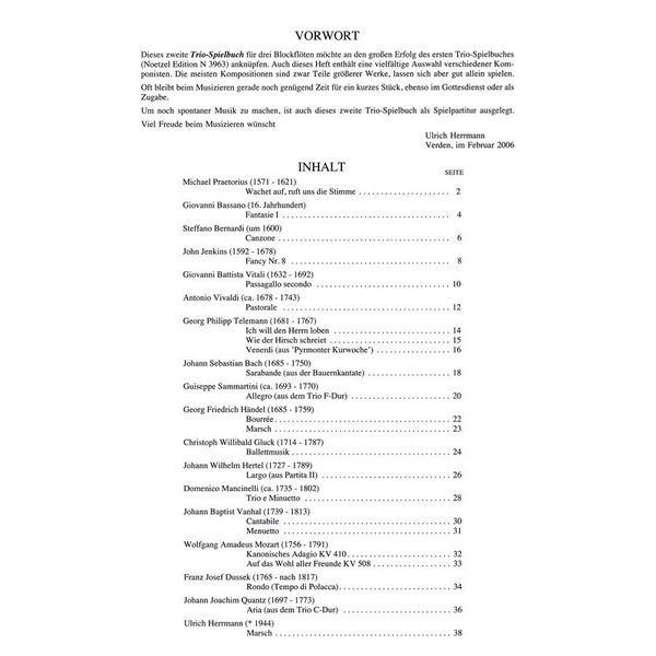 Heinrichshofen Verlag Trio-Spielbuch 2 Blockflöte