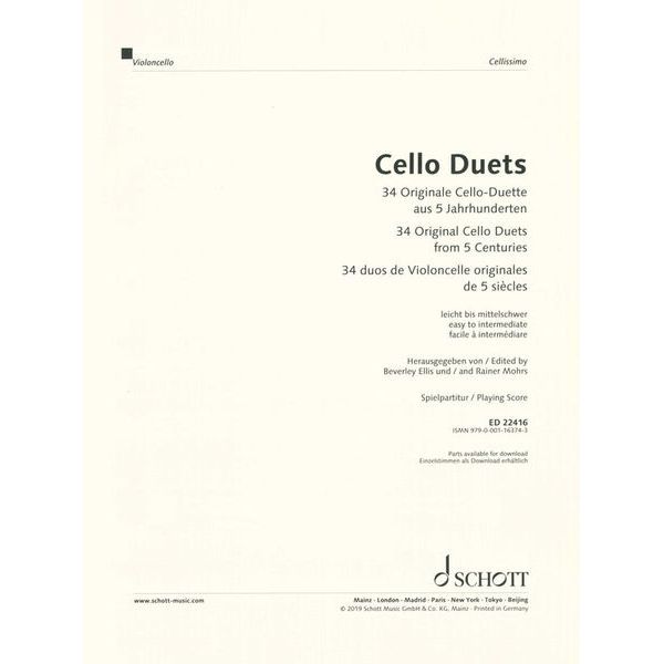 Schott Cello Duets