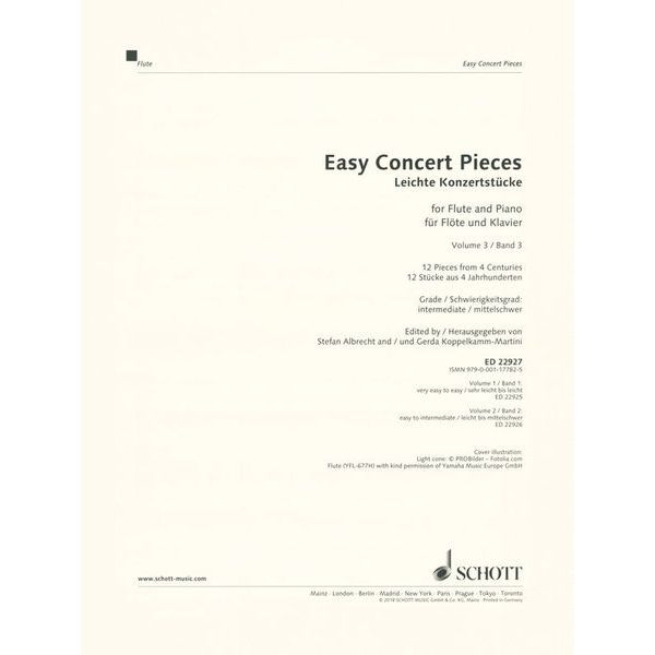 Schott Easy Concert Pieces Flute 3