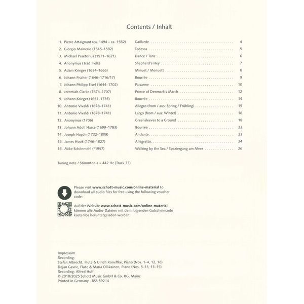 Schott Easy Concert Pieces Flute 1