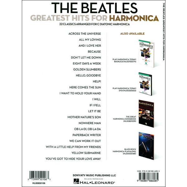 Hal Leonard Beatles Greatest Harmonica