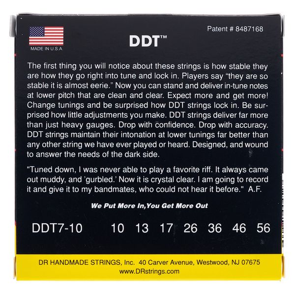 DR Strings Drop-Down Tuning DDT-7/10