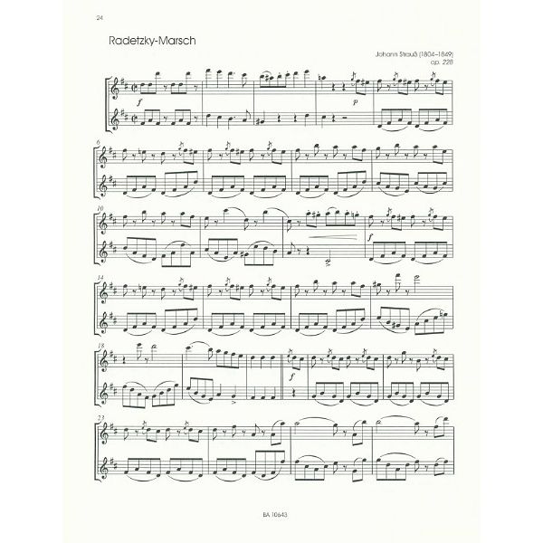 Bärenreiter Romantic Hits For Two Flutes