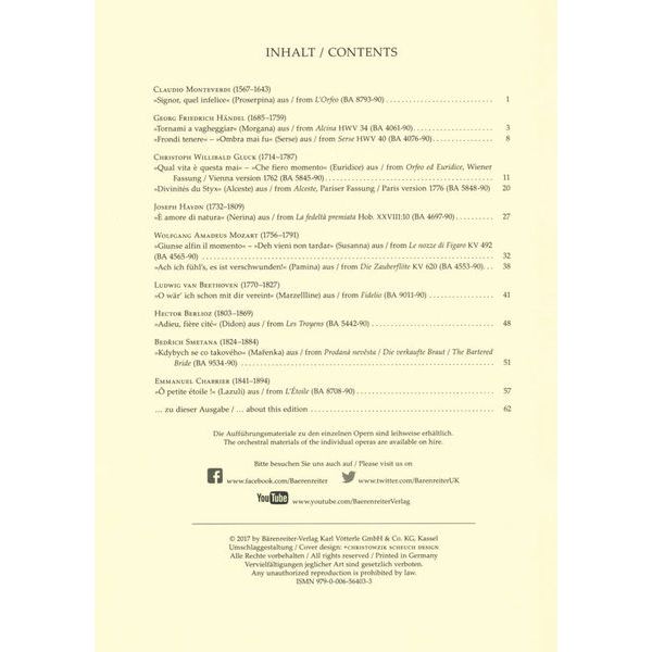 Bärenreiter Opera Kaleidoscope for Soprano