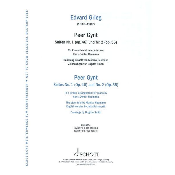 Schott Grieg Peer Gynt Klavier