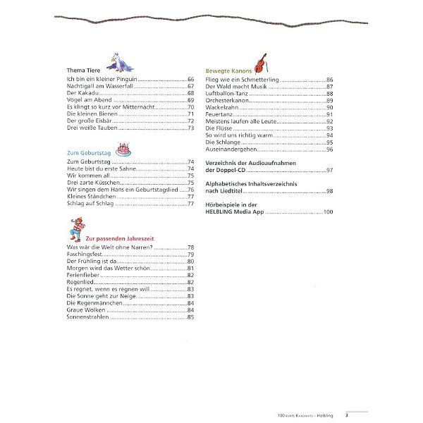 Helbling Verlag 100 bunte Kanonhits