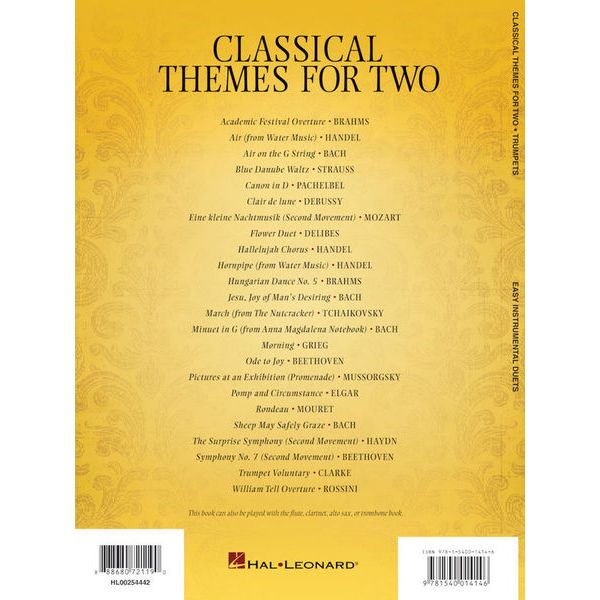 Hal Leonard Classical Themes Two Trumpets