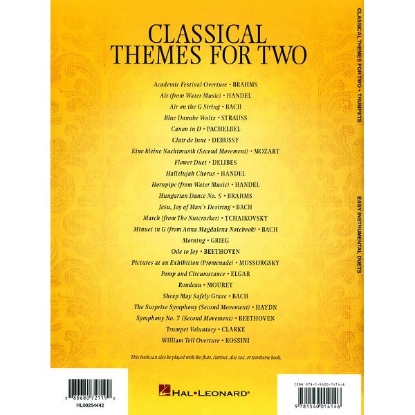 Hal Leonard Classical Themes Two Trumpets