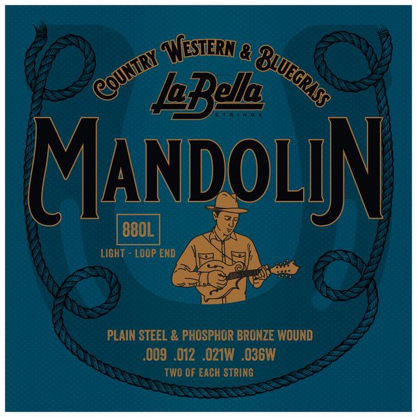 La Bella 880L Mandolin Ph.Br. Light