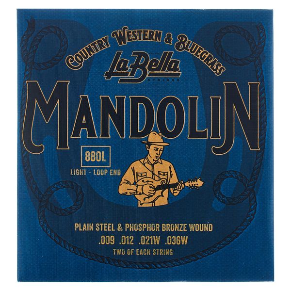 La Bella 880L Mandolin Ph.Br. Light
