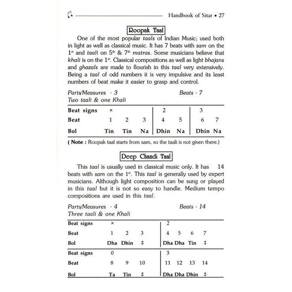 Pankaj Publications Handbook of Sitar