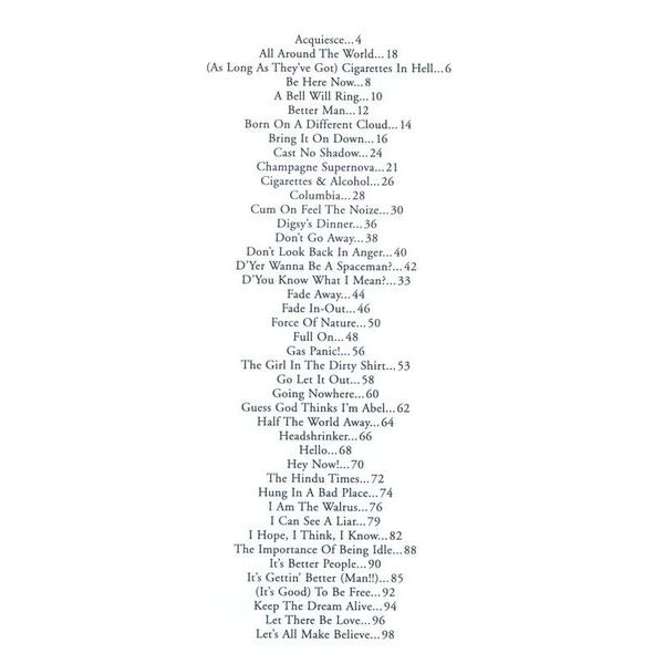 Music Sales Little Black Book Oasis