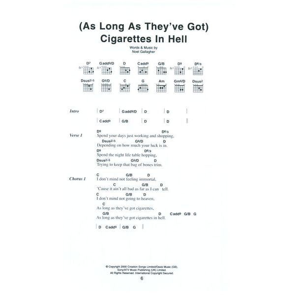 Music Sales Little Black Book Oasis