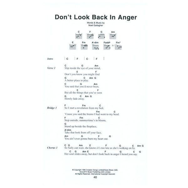 Music Sales Little Black Book Oasis