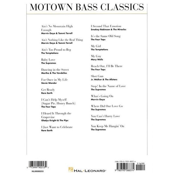 Hal Leonard Motown Bass Classics