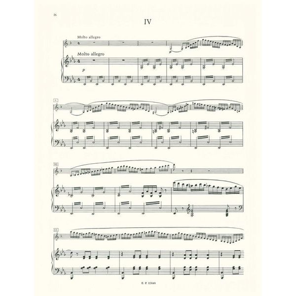 Edition Peters Saint-Saëns Sonate Clarinet