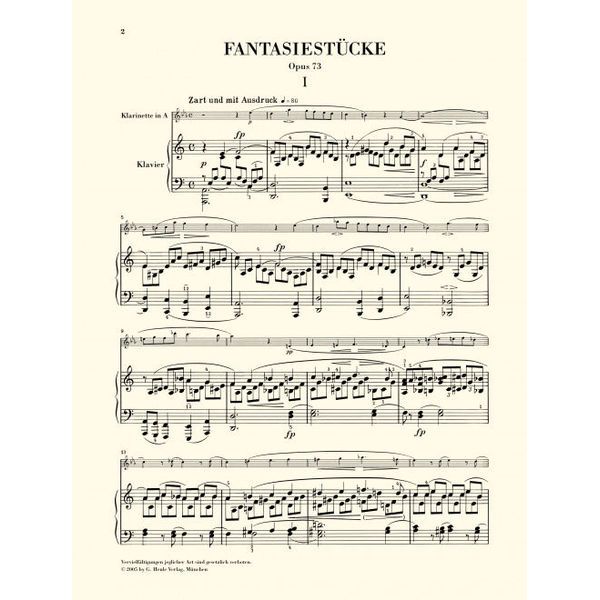 Henle Verlag Schumann Fantasiestücke Cl