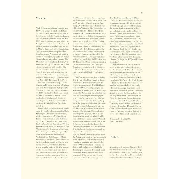Henle Verlag Schumann Fantasiestücke Cl