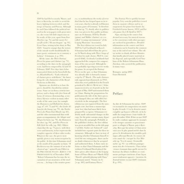 Henle Verlag Schumann Fantasiestücke Cl