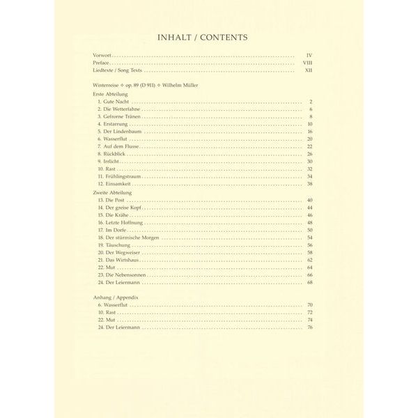 Bärenreiter Schubert Winterreise Mittel