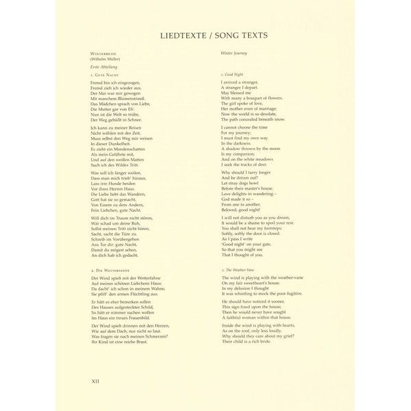 Bärenreiter Schubert Winterreise Mittel