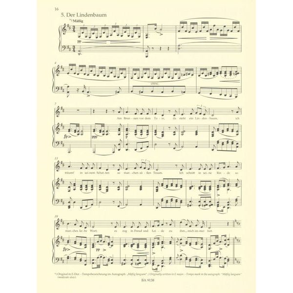 Bärenreiter Schubert Winterreise Mittel