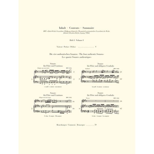 Henle Verlag Bach Flötensonaten 2