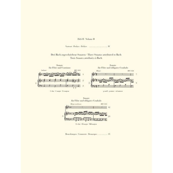 Henle Verlag Bach Flötensonaten 2