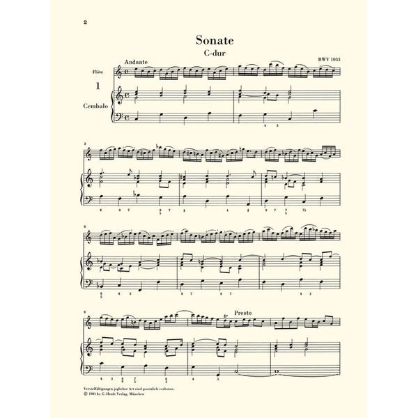 Henle Verlag Bach Flötensonaten 2