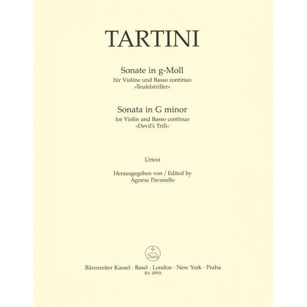 Bärenreiter Tartini Sonate g-Moll Violin