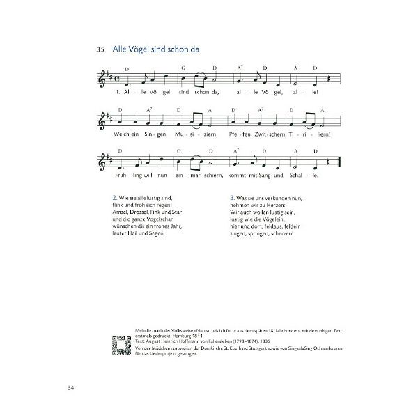 Carus Verlag Kinderlieder Liederbuch