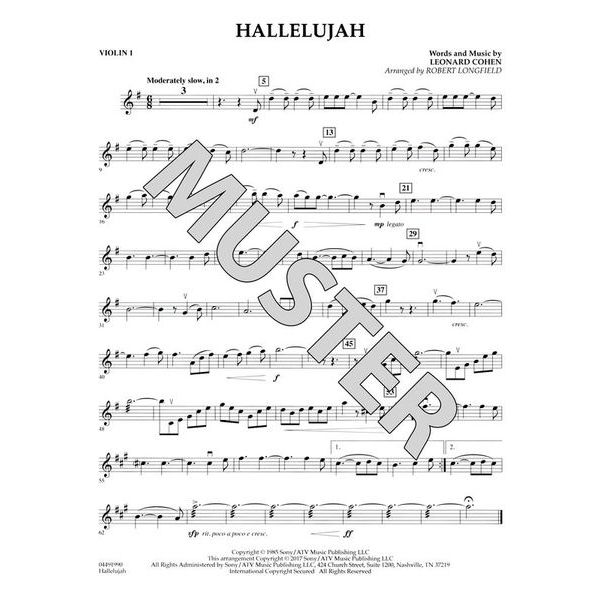 Hal Leonard L. Cohen Hallelujah String Qt.