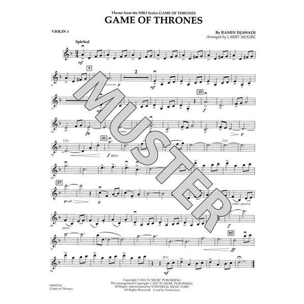 Hal Leonard Game Of Thrones String Qt.