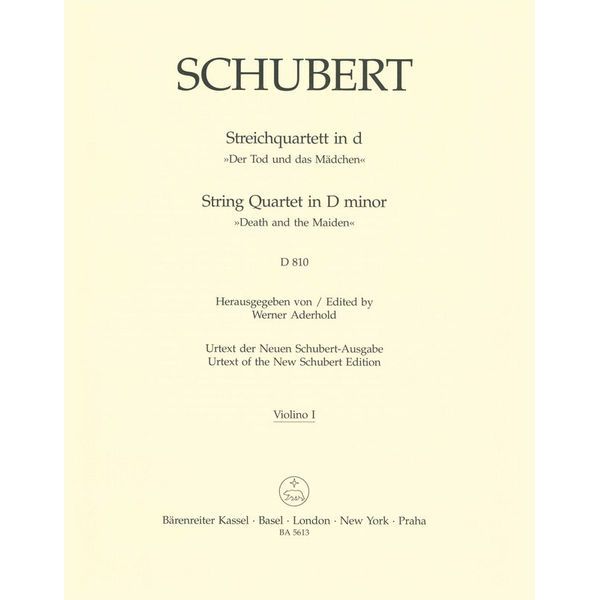 Bärenreiter Schubert Tod und das Mädchen