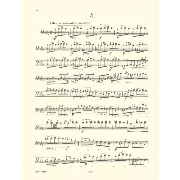 Edition Peters Duport 21 Etüden Cello