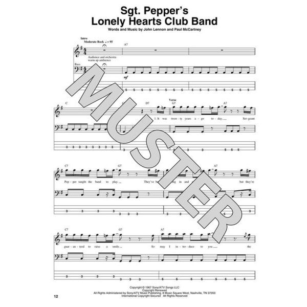 Hal Leonard The Beatles 1967-1970 Bass