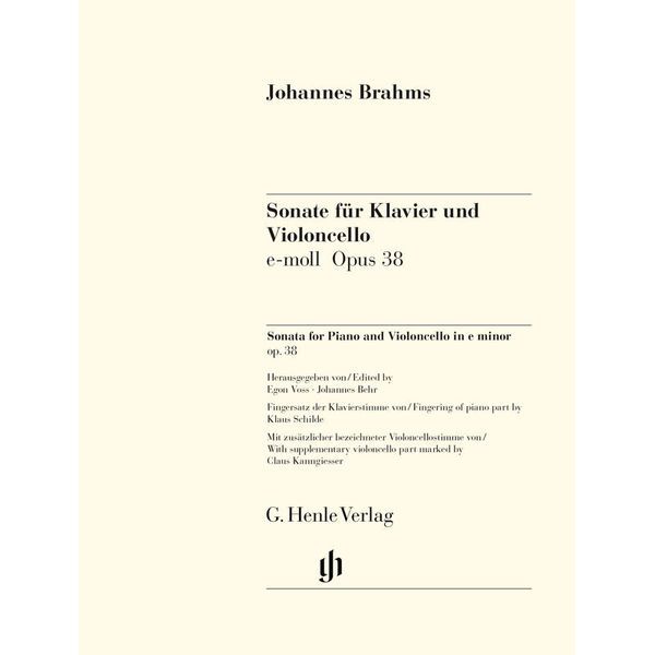 Henle Verlag Brahms Sonate e-moll Cello