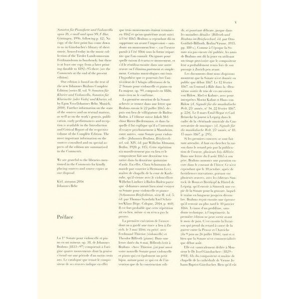 Henle Verlag Brahms Sonate e-moll Cello
