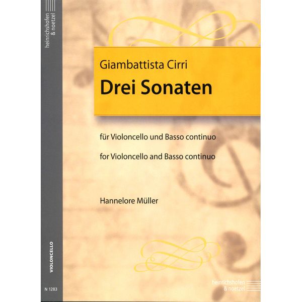Heinrichshofen's Verlag Cirri Drei Sonaten Cello