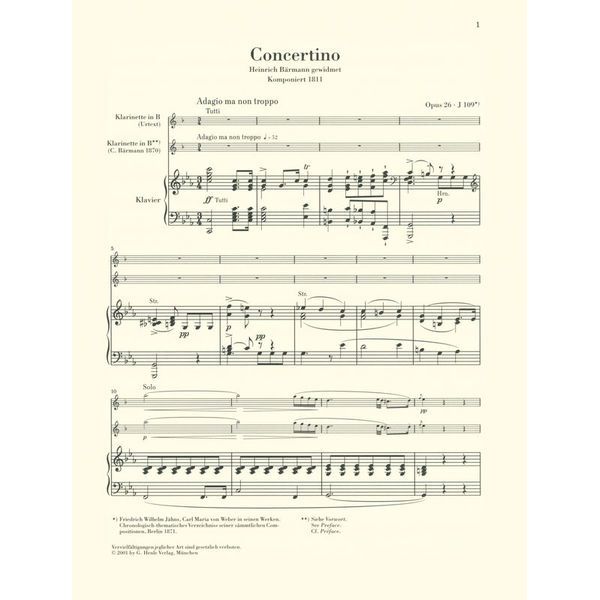 Henle Verlag Weber Concertino op.26
