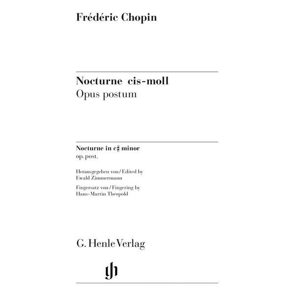 Henle Verlag Chopin Nocturne cis-moll