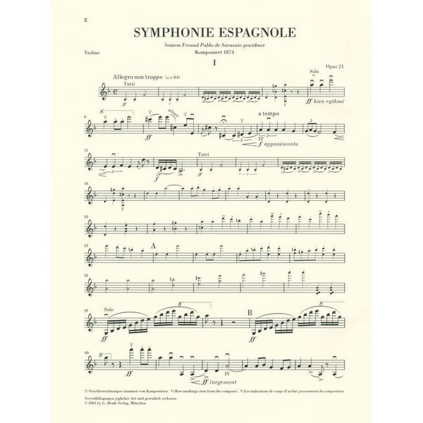 Henle Verlag Lalo Symphonie espagnole