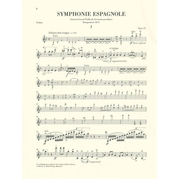 Henle Verlag Lalo Symphonie espagnole