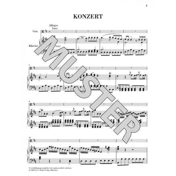 Henle Verlag Hoffmeister Violakonzert