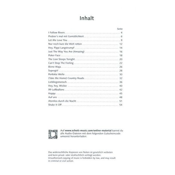 Schott Megastarke Popsongs Rec Best