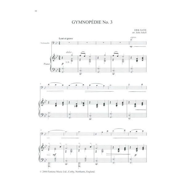 Fentone Music Satie Three Gymnopedies Cello