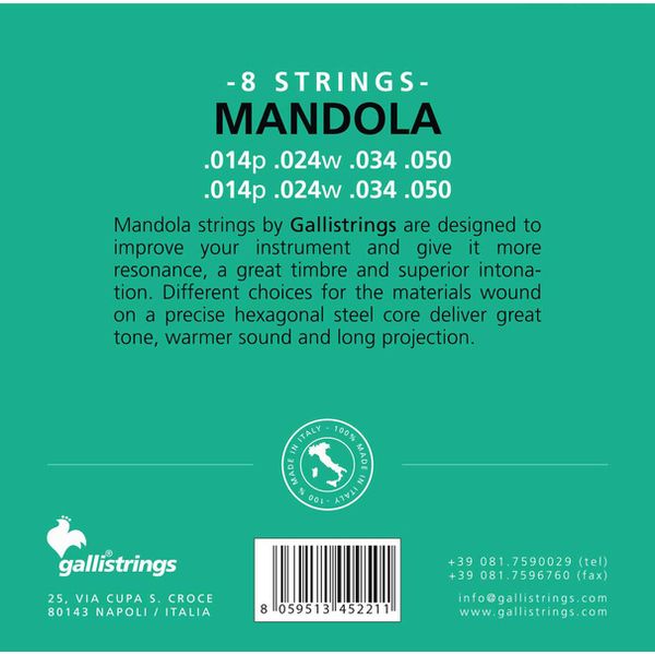 Galli Strings PHB90D Mandola Str. Light
