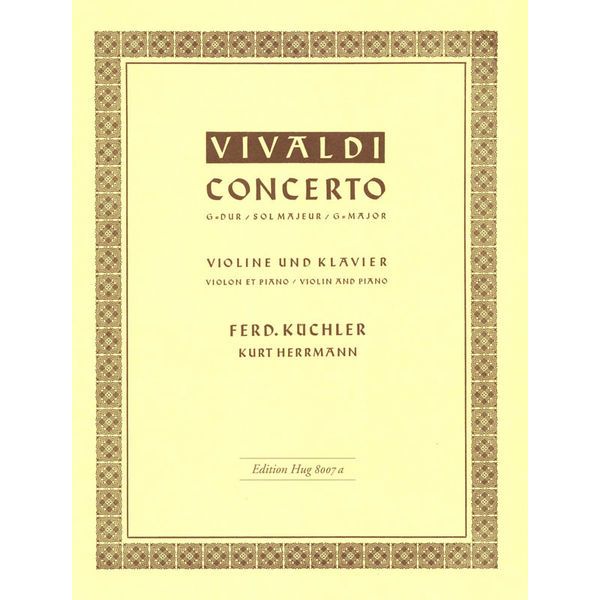 Edition Hug Vivaldi Concert G-Dur Violin